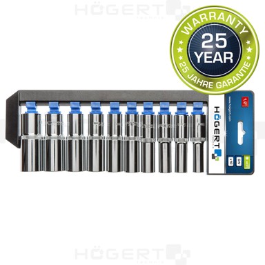 Set nasadnih ključeva (10) dugi hexagon za gedoru 1/2", CrV